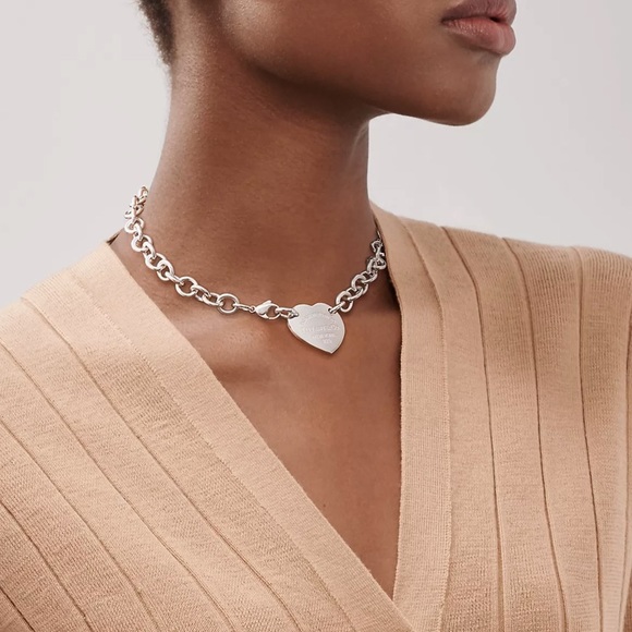 Tiffany & Co. Jewelry - Tiffany & Co Heart Tag Chain Link Necklace